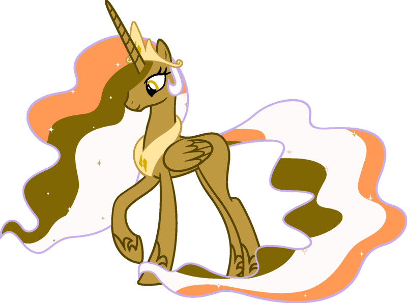 Size: 1920x1431 | Tagged: safe, derpibooru import, edit, vector edit, gilda, princess celestia, alicorn, pony, ponyar fusion, ethereal mane, fusion, missing cutie mark, palette swap, raised hoof, recolor, simple background, solo, transparent background, vector