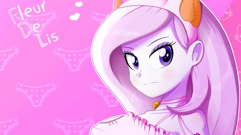 Size: 3190x1796 | Tagged: suggestive, artist:the-butch-x, derpibooru import, edit, fleur-de-lis, equestria girls, adorasexy, bell, bell collar, boob window, bra, breasts, busty fleur-de-lis, butch's shadow cat lingerie, cat ears, cat keyhole bra set, cat lingerie, clothes, collar, crop top bra, cropped, cute, female, heart, lingerie, looking at you, miss fleur is trying to seduce us, sexy, shadowcat lingerie, solo, solo female, underwear, wallpaper