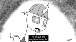 Size: 1200x675 | Tagged: artist:pony-berserker, caption, cigarette, crosshatch, derpibooru import, joker (2019), monochrome, oc, oc:berzie, pony-berserker's twitter sketches, reference, safe, signature, stippling