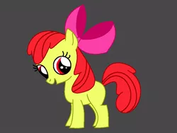 Size: 800x600 | Tagged: adorabloom, apple bloom, apple bloom's bow, artist:whistle blossom, blank flank, bow, cute, daaaaaaaaaaaw, derpibooru import, digital art, female, filly, foal, gray background, hair bow, looking at you, obtrusive watermark, open mouth, safe, simple background, smiling, smiling at you, standing, watermark, whistle blossom is trying to murder us