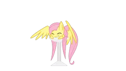 Size: 960x540 | Tagged: safe, artist:fluttershythekind, artist:tyler611, derpibooru import, fluttershy, pegasus, pony, behaving like a bird, bird bath, cute, eyes closed, female, mare, shyabetes, simple background, solo, transparent background, wet, wet mane