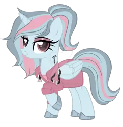 Size: 1280x1321 | Tagged: safe, artist:magicdarkart, derpibooru import, oc, unofficial characters only, alicorn, pony, alicorn oc, clothes, deviantart watermark, female, horn, mare, nurse outfit, obtrusive watermark, simple background, solo, stethoscope, transparent background, watermark, wings