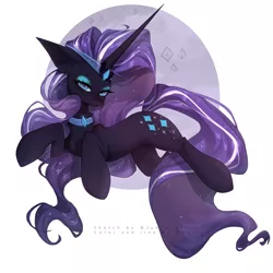 Size: 3000x3000 | Tagged: safe, artist:jun1313, artist:xvaleox, derpibooru import, idw, nightmare rarity, pony, unicorn, abstract background, cheek fluff, chest fluff, collaboration, ear fluff, female, high res, looking at you, mare, solo