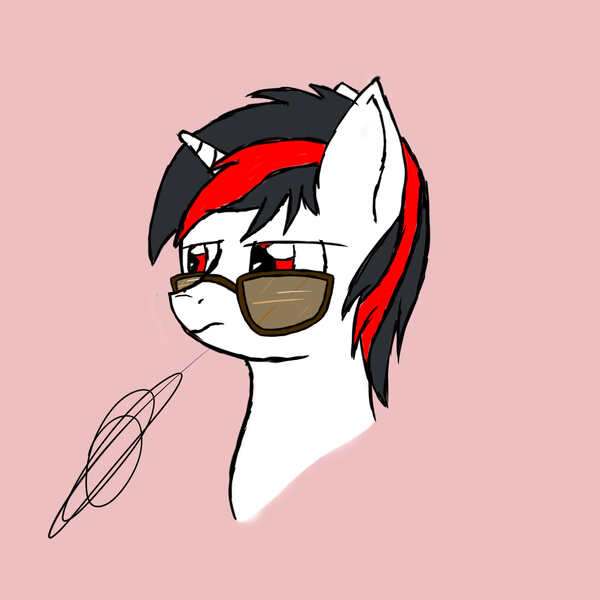 Size: 2800x2800 | Tagged: safe, artist:darthalex70, derpibooru import, oc, oc:blackjack, unofficial characters only, pony, unicorn, fallout equestria, fallout equestria: project horizons, digital art, fanfic art, horn, small horn, solo, sunglasses