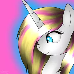 Size: 1000x1000 | Tagged: safe, artist:terezas474747, derpibooru import, oc, oc:paint heart, unicorn, horn, solo, unicorn oc