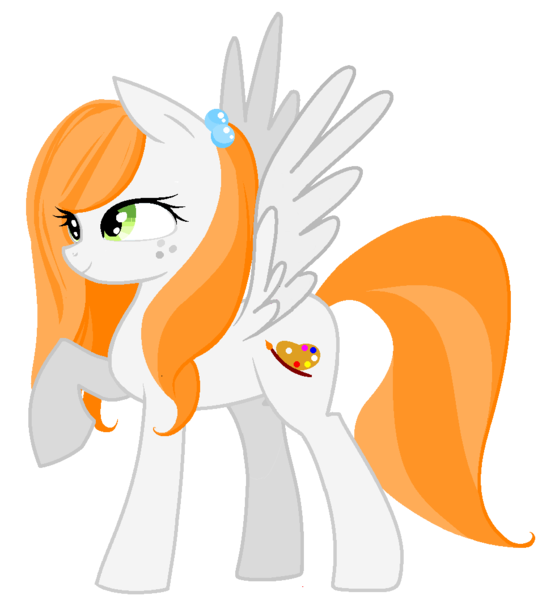 Size: 986x1058 | Tagged: artist:agdistis, derpibooru import, drawthread, green eyes, /mlp/, oc, oc:ginger peach, orange hair, pegasus, pegasus oc, safe, simple background, solo, transparent background, unofficial characters only, wings