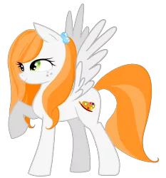 Size: 986x1058 | Tagged: artist:agdistis, derpibooru import, drawthread, green eyes, /mlp/, oc, oc:ginger peach, orange hair, pegasus, pegasus oc, safe, simple background, solo, transparent background, unofficial characters only, wings