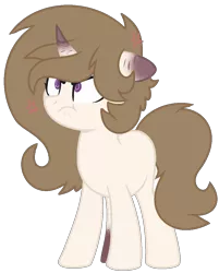 Size: 920x1143 | Tagged: safe, artist:celestial-rue0w0, derpibooru import, oc, oc:solar shine (ice1517), unofficial characters only, pony, unicorn, annoyed, base used, blank flank, commission, cross-popping veins, female, grumpy, mare, scar, simple background, solo, transparent background
