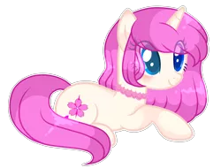 Size: 2921x2217 | Tagged: safe, artist:milkteasour, artist:poppyglowest, derpibooru import, oc, unofficial characters only, pony, unicorn, base used, blushing, choker, female, high res, mare, outline, prone, simple background, solo, transparent background, white outline
