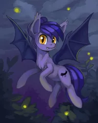Size: 960x1200 | Tagged: safe, artist:lexx2dot0, derpibooru import, oc, oc:inky, unofficial characters only, bat pony, pony, bat pony oc, bat wings, flying, solo, wings