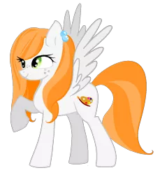 Size: 1002x1093 | Tagged: artist:agdistis, derpibooru import, drawthread, green eyes, /mlp/, oc, oc:ginger peach, orange hair, pegasus, pegasus oc, safe, simple background, solo, transparent background, unofficial characters only, wings