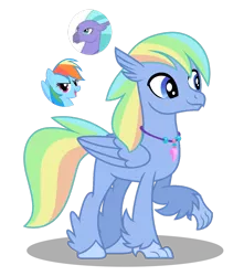 Size: 1280x1449 | Tagged: artist:tenderrain46, base used, classical hippogriff, derpibooru import, hippogriff, interspecies offspring, oc, offspring, parent:rainbow dash, parent:seaspray, rainbow dash, safe, seaspray, simple background, transparent background