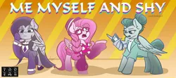 Size: 1280x570 | Tagged: safe, artist:cadetredshirt, derpibooru import, fluttershy, pegasus, pony, comic:me myself and shy, alternate hairstyle, alternate timeline, applying makeup, checklist, comic, fedora, fluttergoth, glasses, hat, hipstershy, makeup, severeshy, triality, wing hands, wings