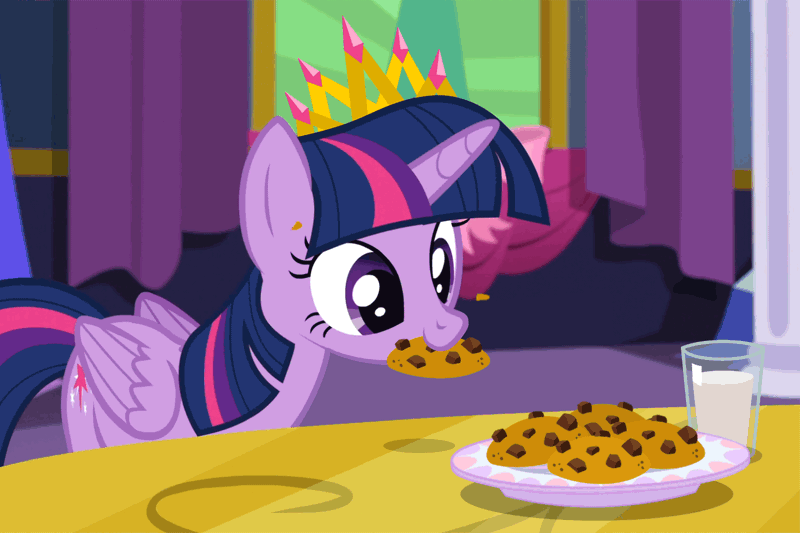 Size: 1500x1000 | Tagged: safe, derpibooru import, edit, edited screencap, editor:lolledits, screencap, twilight sparkle, twilight sparkle (alicorn), alicorn, pony, no second prances, adorkable, animated, chewing, chewing ponies, cookie, cookie crumbs, cropped, crown, crumbs, cute, dork, eating, extreme speed animation, female, food, gif, glass of milk, jewelry, mare, milk, munching, nom, noms, proper silverware placement, regalia, seizure warning, silly, silly pony, solo, twiabetes