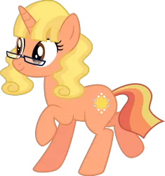Size: 4000x4255 | Tagged: safe, artist:melisareb, derpibooru import, oc, oc:succulant holp, unofficial characters only, pony, unicorn, absurd resolution, base used, female, glasses, inkscape, mare, raised hoof, simple background, solo, transparent background, vector