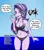 Size: 1020x1170 | Tagged: suggestive, artist:oldskullkid, derpibooru import, starlight glimmer, equestria girls, belly button, bikini, bikini babe, breasts, cleavage, clothes, cutie mark swimsuit, dialogue, female, image, jpeg, looking at you, midriff, panties, sexy, solo, solo female, stupid sexy starlight glimmer, swimsuit, thighs, thong, underass, underwear, waving
