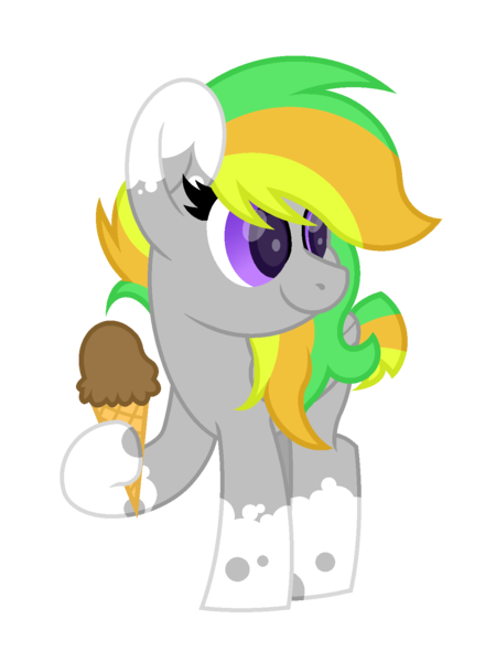 Size: 1200x1600 | Tagged: safe, artist:ponkus, derpibooru import, oc, oc:odd inks, pegasus, pony, female, food, ice cream, ice cream cone, mare, simple background, solo, transparent background