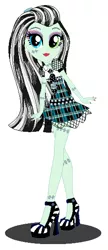 Size: 256x590 | Tagged: safe, artist:cookiechans2, artist:machakar52, derpibooru import, equestria girls, barely eqg related, base used, clothes, crossover, equestria girls style, equestria girls-ified, frankenstein, frankie stein, high heels, mattel, monster high, shoes