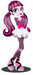 Size: 254x582 | Tagged: safe, artist:cookiechans2, artist:machakar52, derpibooru import, vampire, equestria girls, barely eqg related, base used, clothes, crossover, cute, cute little fangs, draculaura, ear piercing, earring, equestria girls style, equestria girls-ified, fangs, high heels, jewelry, mattel, monster high, piercing, shoes