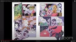 Size: 2560x1440 | Tagged: safe, artist:andypriceart, derpibooru import, edit, edited screencap, idw, screencap, applejack, bon bon, capper dapperpaws, fluttershy, lyra heartstrings, pinkie pie, rainbow dash, rarity, spike, star swirl the bearded, sweetie drops, twilight sparkle, twilight sparkle (alicorn), zecora, abyssinian, alicorn, earth pony, pegasus, pony, unicorn, zebra, my little pony: the movie, spoiler:comic, spoiler:comic89, spoiler:comicseason10, comic, female, male, mane six, map of equestria, mare, screencap comic