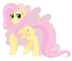 Size: 944x798 | Tagged: safe, artist:kikuri-tan, deleted from derpibooru, derpibooru import, fluttershy, pegasus, pony, blushing, butt, cute, female, mare, partial background, plot, shyabetes, simple background, solo, transparent background