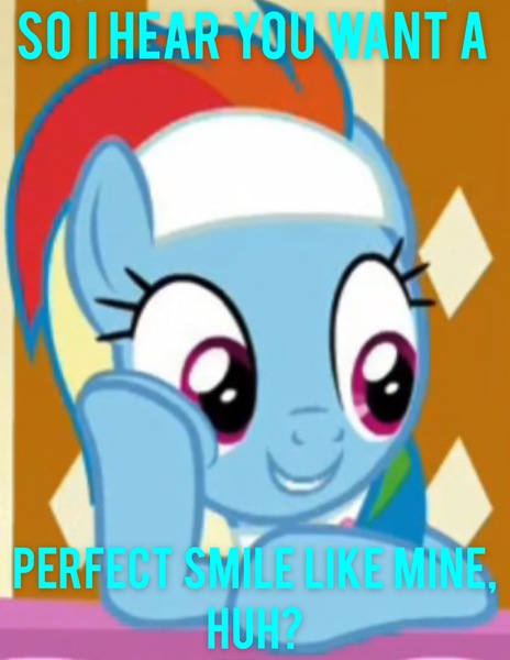 Size: 2048x2650 | Tagged: safe, derpibooru import, edit, edited screencap, screencap, rainbow dash, pegasus, pony, deep tissue memories, spoiler:deep tissue memories, spoiler:mlp friendship is forever, alternate hairstyle, cropped, cute, dashabetes, smiling, solo, spa pony rainbow dash