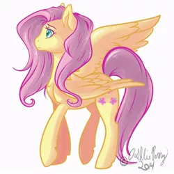 Size: 900x900 | Tagged: safe, artist:bluekazenate, derpibooru import, fluttershy, pegasus, pony, female, mare, profile, simple background, solo, white background