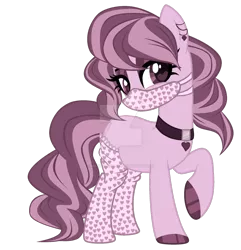 Size: 1280x1326 | Tagged: safe, artist:magicdarkart, derpibooru import, oc, earth pony, pony, clothes, coronavirus, covid-19, deviantart watermark, female, mare, mask, obtrusive watermark, ppe, simple background, socks, solo, stockings, thigh highs, transparent background, watermark