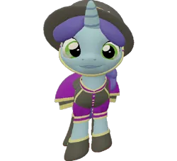 Size: 792x720 | Tagged: safe, artist:topsangtheman, derpibooru import, spring rain, pony, unicorn, 3d, clothes, hat, looking at you, simple background, solo, source filmmaker, transparent background, uniform