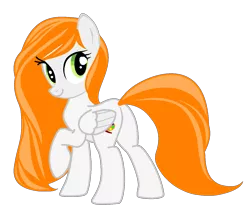 Size: 1273x1065 | Tagged: artist:agdistis, butt, derpibooru import, drawthread, green eyes, looking back, /mlp/, oc, oc:ginger peach, orange hair, pegasus, pegasus oc, plot, safe, simple background, solo, transparent background, unofficial characters only, wings