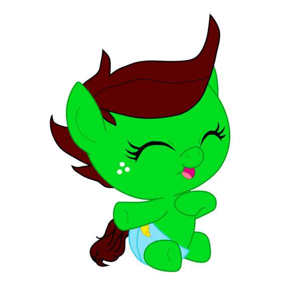 Size: 2449x2449 | Tagged: safe, artist:optimusv42, derpibooru import, oc, oc:jungle heart, oc:jungle jewel, earth pony, pony, baby, baby pony, chest pounding, foal, friendship troopers, my little pony friendship troopers