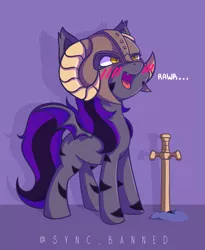 Size: 3273x4000 | Tagged: source needed, safe, artist:syncbanned, derpibooru import, oc, bat pony, pony, bat pony oc, bat wings, blushing, commission, cute, helmet, ocbetes, rawr, solo, wings