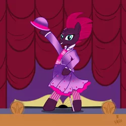 Size: 1280x1280 | Tagged: arm hooves, artist:jazzytyfighter, beautiful, bipedal, book, clothes, costume, crossover, derpibooru import, dexterous hooves, emily blunt, fizzlepop berrytwist, mary poppins, mary poppins returns, musical, safe, song reference, stage, tempest shadow, theater, voice actor joke