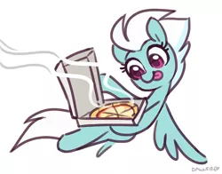 Size: 600x470 | Tagged: safe, artist:dawnfire, derpibooru import, fleetfoot, pegasus, pony, cute, diafleetes, food, pizza, pizza box, simple background, solo, tongue out, white background