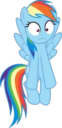 Size: 3000x6144 | Tagged: safe, artist:sollace, derpibooru import, rainbow dash, pegasus, pony, rarity takes manehattan, .svg available, :c, absurd resolution, faic, flying, frown, simple background, solo, spread wings, transparent background, vector, wide eyes, wings