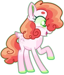 Size: 1496x1760 | Tagged: safe, artist:kurosawakuro, derpibooru import, earth pony, pony, base used, blank flank, colored hooves, female, green sclera, offspring, outline, parent:pistachio, parent:sweetie belle, simple background, solo, teenager, transparent background