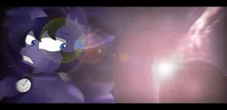 Size: 2220x1080 | Tagged: amazed, artist:diamondgreenanimat0, colourful, derpibooru import, edit, ethereal mane, galaxy, galaxy mane, horn, horn ring, loss, oc, ring, safe, universe, wallpaper, wallpaper edit, watch, worried