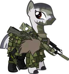 Size: 1920x2073 | Tagged: armor, arrow, artist:n0kkun, boots, camouflage, clothes, commission, crossbow, derpibooru import, face paint, female, ghillie suit, gun, handgun, holster, m14, oc, oc:fire arrows, pants, pistol, rifle, safe, shoes, simple background, solo, transparent background, unofficial characters only, weapon, zebra, zebra oc