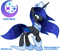 Size: 976x826 | Tagged: safe, artist:paolahedgehog, derpibooru import, oc, oc:midnight luna, alicorn, offspring, parent:king sombra, parent:princess luna, parents:lumbra, reference sheet, solo