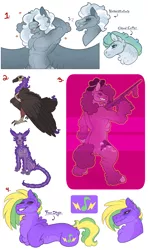 Size: 2406x4068 | Tagged: safe, artist:snootsnooter, derpibooru import, oc, oc:cloud cutter, oc:freestyle, oc:nimbostratus, oc:rat pack, oc:styx, unofficial characters only, earth pony, ghoul, pegasus, undead, armpits, eye strain, gun, parent:fleetfoot, parent:octavia melody, parent:soarin', snootverse, tommy gun, weapon