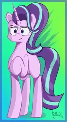 Size: 1650x3000 | Tagged: safe, artist:pigmanxx, derpibooru import, starlight glimmer, pony, unicorn, female, mare, raised hoof, signature, simple background, solo