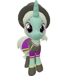 Size: 638x720 | Tagged: safe, artist:topsangtheman, derpibooru import, cornetta, pony, unicorn, 3d, clothes, hat, looking at you, simple background, solo, source filmmaker, transparent background, uniform