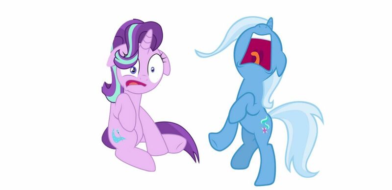 Size: 1280x623 | Tagged: artist:angelabunny666, cutie mark swap, derpibooru import, safe, starlight glimmer, trixie