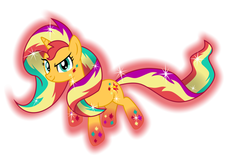 Size: 9000x6000 | Tagged: safe, artist:emeraldblast63, derpibooru import, sunset shimmer, pony, unicorn, absurd resolution, floating, looking at you, multicolored hair, rainbow hair, rainbow power, rainbow power-ified, rainbow tail, raised hoof, simple background, solo, transparent background