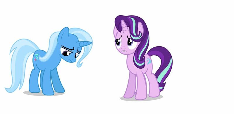 Size: 1280x623 | Tagged: artist:angelabunny666, cutie mark swap, derpibooru import, safe, starlight glimmer, trixie