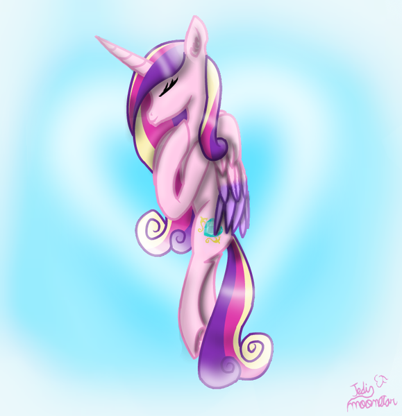 Size: 689x714 | Tagged: alicorn, artist:jedimoonstar, derpibooru import, princess cadance, safe, solo