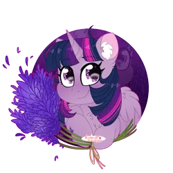 Size: 4000x4000 | Tagged: safe, artist:kawaiicreative, derpibooru import, part of a set, twilight sparkle, alicorn, abstract background, absurd resolution, bust, chest fluff, circle background, cute, ear fluff, heart eyes, lavender, simple background, solo, transparent background, twiabetes, twilight sparkle (alicorn), wingding eyes, zoom layer