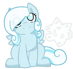 Size: 1359x1285 | Tagged: safe, artist:cloureed, derpibooru import, oc, oc:snowdrop, unofficial characters only, pegasus, pony, cute, eye clipping through hair, female, ocbetes, simple background, sitting, smiling, solo, transparent background