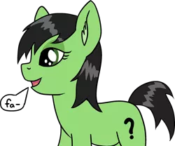 Size: 1915x1595 | Tagged: safe, artist:poniidesu, derpibooru import, oc, oc:anonfilly, unofficial characters only, earth pony, pony, female, filly, implied vulgar, simple background, solo, transparent background