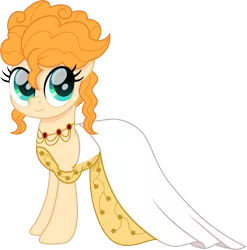 Size: 1482x1500 | Tagged: safe, artist:cloudyglow, derpibooru import, pear butter, earth pony, pony, alternate hairstyle, clothes, cloudyglow is trying to murder us, cute, dress, female, freckles, mare, movie accurate, pearabetes, simple background, solo, taylor swift, transparent background